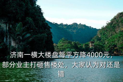 濟南一橫大樓盤每平方降4000元，部分業(yè)主打砸售樓處，大家認為對還是錯