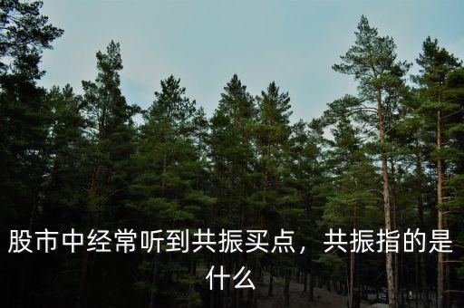 股市中經(jīng)常聽到共振買點(diǎn)，共振指的是什么