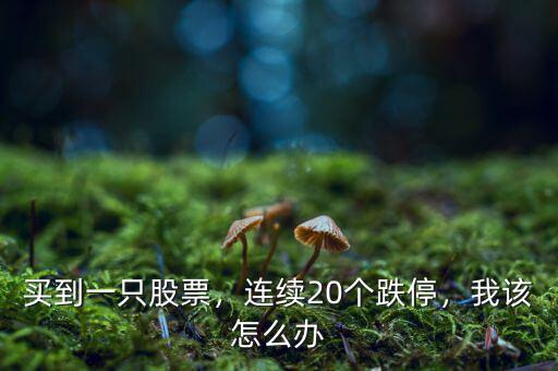 買(mǎi)到一只股票，連續(xù)20個(gè)跌停，我該怎么辦