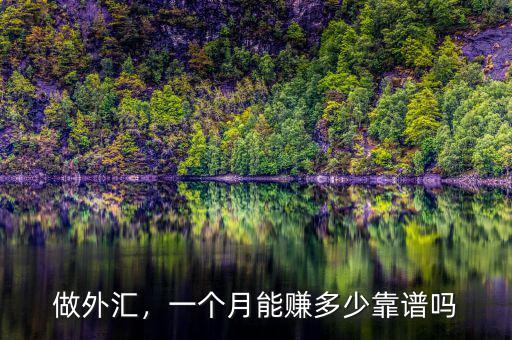 做外匯，一個(gè)月能賺多少靠譜嗎