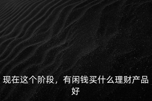 現(xiàn)在這個(gè)階段，有閑錢(qián)買(mǎi)什么理財(cái)產(chǎn)品好
