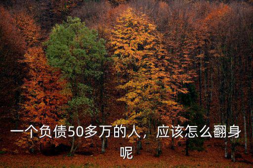 一個負債50多萬的人，應(yīng)該怎么翻身呢