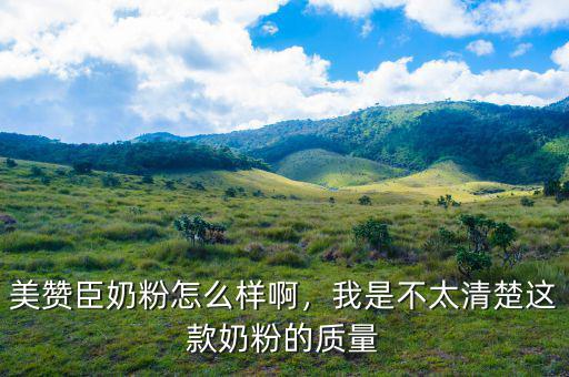 美贊臣奶粉怎么樣啊，我是不太清楚這款奶粉的質(zhì)量