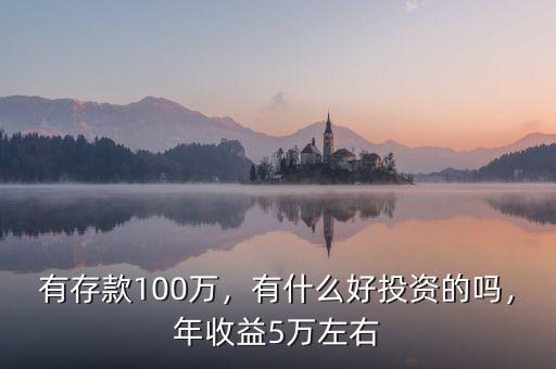 有存款100萬，有什么好投資的嗎，年收益5萬左右