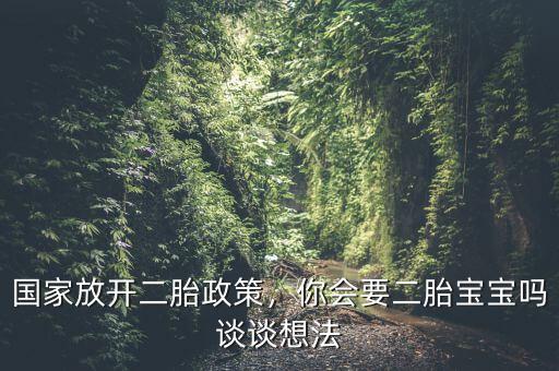 國家放開二胎政策，你會要二胎寶寶嗎談?wù)勏敕? class=
