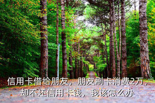 信用卡借給朋友，朋友刷卡消費2萬，卻不還信用卡錢，我該怎么辦