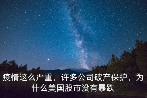 疫情這么嚴(yán)重，許多公司破產(chǎn)保護(hù)，為什么美國(guó)股市沒(méi)有暴跌