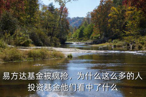 易方達(dá)基金被瘋搶，為什么這么多的人投資基金他們看中了什么