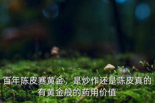 百年陳皮賽黃金，是炒作還是陳皮真的有黃金般的藥用價值