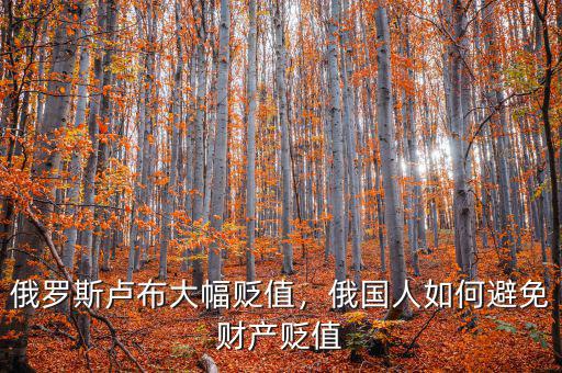 俄羅斯盧布大幅貶值，俄國(guó)人如何避免財(cái)產(chǎn)貶值