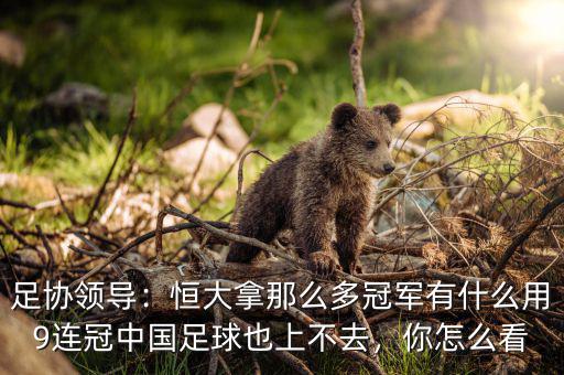 足協(xié)領(lǐng)導(dǎo)：恒大拿那么多冠軍有什么用9連冠中國(guó)足球也上不去，你怎么看