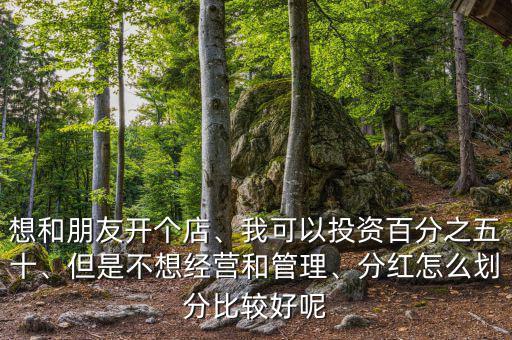 想和朋友開(kāi)個(gè)店、我可以投資百分之五十、但是不想經(jīng)營(yíng)和管理、分紅怎么劃分比較好呢