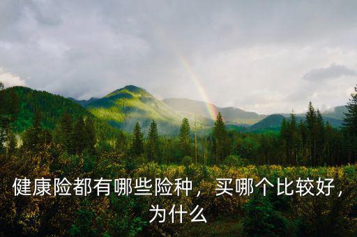 健康險都有哪些險種，買哪個比較好，為什么