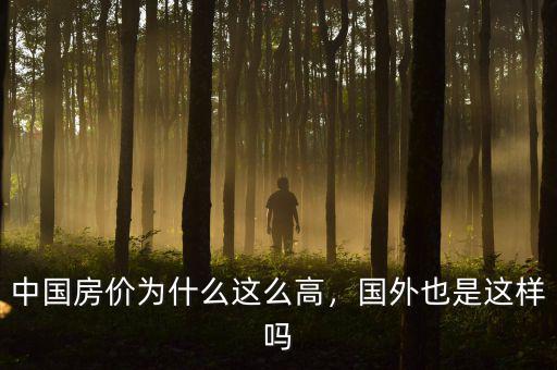 中國房價(jià)為什么這么高，國外也是這樣嗎