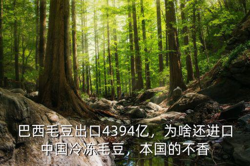 巴西毛豆出口4394億，為啥還進口中國冷凍毛豆，本國的不香