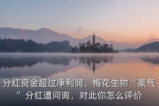 分紅資金超過凈利潤，梅花生物“豪氣”分紅遭問詢，對(duì)此你怎么評(píng)價(jià)