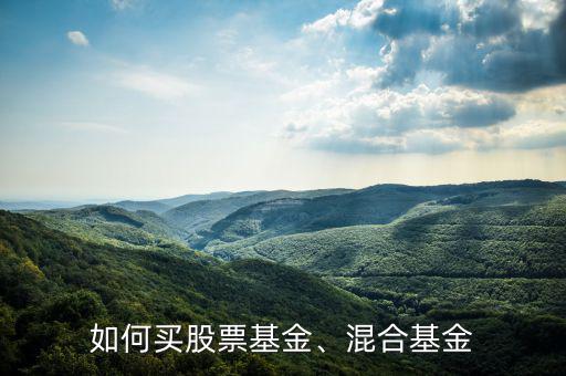 如何買股票基金、混合基金