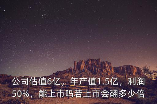 公司估值6億，年產(chǎn)值1.5億，利潤(rùn)50%，能上市嗎若上市會(huì)翻多少倍