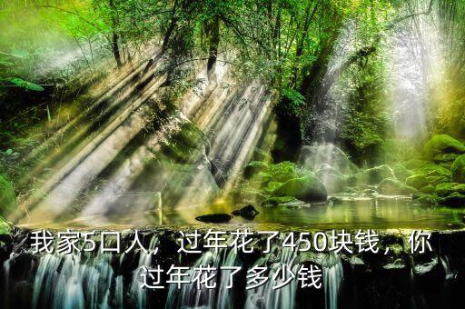 我家5口人，過年花了450塊錢，你過年花了多少錢