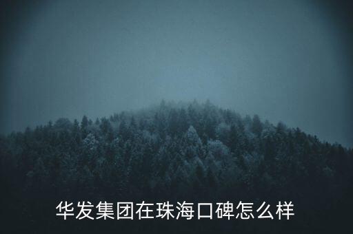 華發(fā)集團(tuán)在珠?？诒趺礃? class=