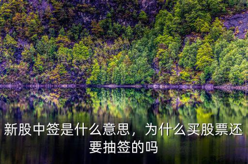 新股中簽是什么意思，為什么買股票還要抽簽的嗎