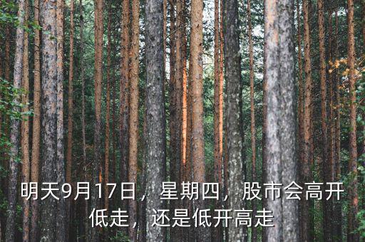 明天9月17日，星期四，股市會高開低走，還是低開高走