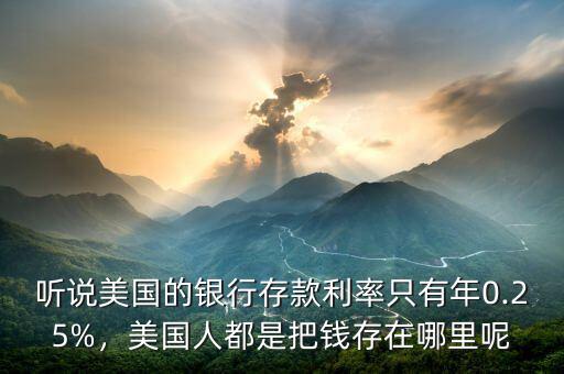聽說美國的銀行存款利率只有年0.25%，美國人都是把錢存在哪里呢