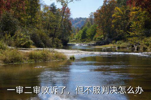 一審二審敗訴了，但不服判決怎么辦