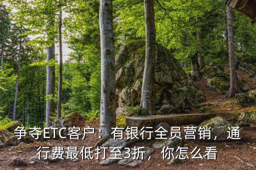 爭奪ETC客戶：有銀行全員營銷，通行費最低打至3折，你怎么看