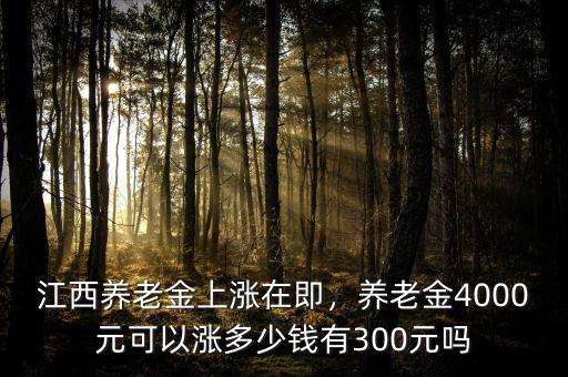 江西養(yǎng)老金上漲在即，養(yǎng)老金4000元可以漲多少錢(qián)有300元嗎