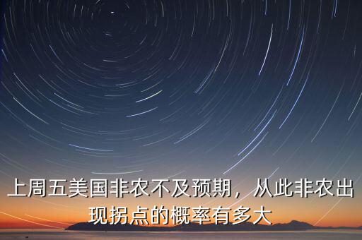 上周五美國非農(nóng)不及預(yù)期，從此非農(nóng)出現(xiàn)拐點的概率有多大