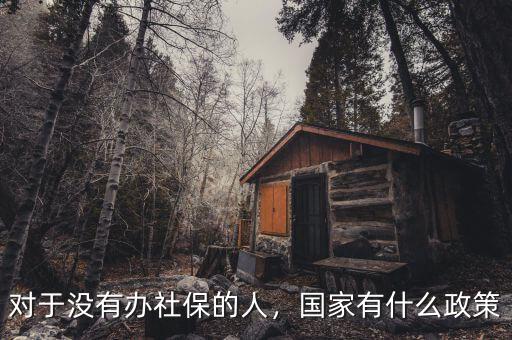 對(duì)于沒(méi)有辦社保的人，國(guó)家有什么政策