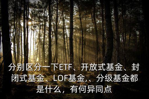 分別區(qū)分一下ETF、開(kāi)放式基金、封閉式基金、LOF基金,、分級(jí)基金都是什么，有何異同點(diǎn)