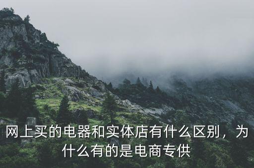 網(wǎng)上買的電器和實(shí)體店有什么區(qū)別，為什么有的是電商專供
