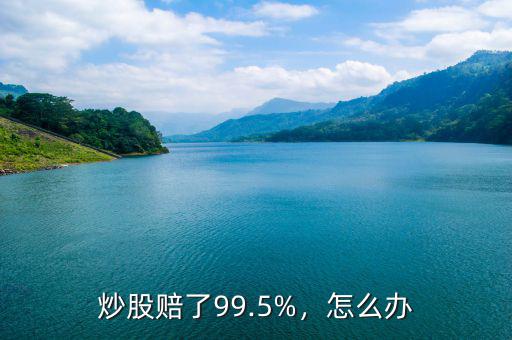 炒股賠了99.5%，怎么辦