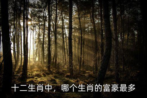 十二生肖中，哪個(gè)生肖的富豪最多