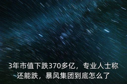 3年市值下跌370多億，專業(yè)人士稱還能跌，暴風集團到底怎么了