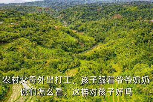 農(nóng)村父母外出打工，孩子跟著爺爺奶奶你們怎么看，這樣對孩子好嗎