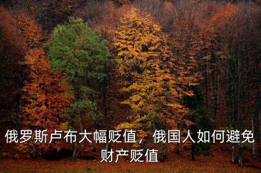 俄羅斯盧布大幅貶值，俄國(guó)人如何避免財(cái)產(chǎn)貶值