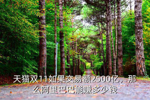 天貓雙11如果交易額2500億，那么阿里巴巴能賺多少錢