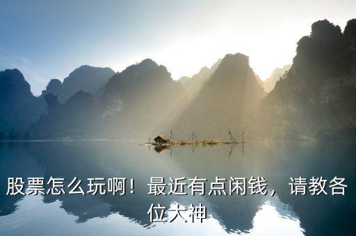 股票怎么玩??！最近有點閑錢，請教各位大神