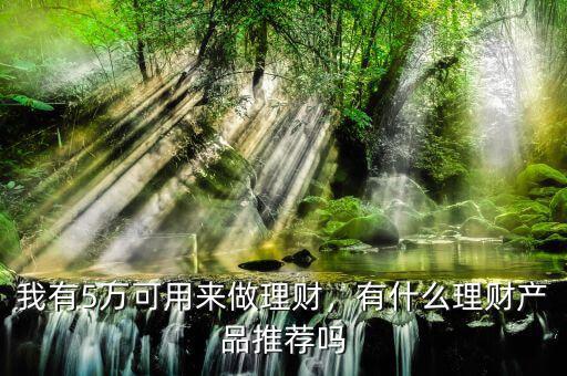 我有5萬可用來做理財，有什么理財產品推薦嗎
