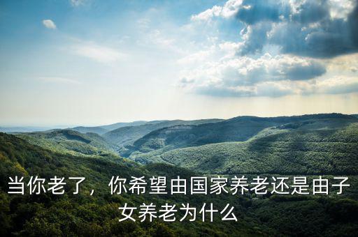 當(dāng)你老了，你希望由國(guó)家養(yǎng)老還是由子女養(yǎng)老為什么