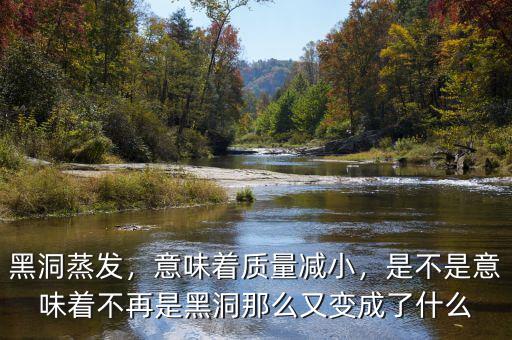 黑洞蒸發(fā)，意味著質(zhì)量減小，是不是意味著不再是黑洞那么又變成了什么