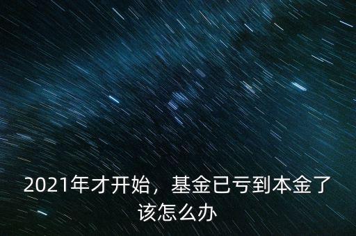 2021年才開始，基金已虧到本金了該怎么辦