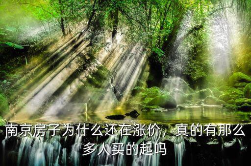 南京房子為什么還在漲價，真的有那么多人買的起嗎