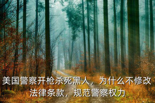 美國警察開槍殺死黑人，為什么不修改法律條款，規(guī)范警察權(quán)力