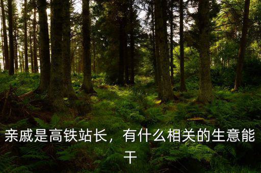親戚是高鐵站長，有什么相關(guān)的生意能干