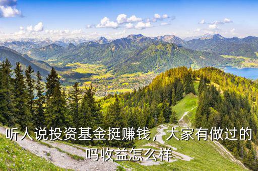 聽(tīng)人說(shuō)投資基金挺賺錢，大家有做過(guò)的嗎收益怎么樣