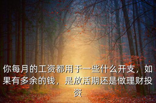 你每月的工資都用于一些什么開支，如果有多余的錢，是放活期還是做理財(cái)投資